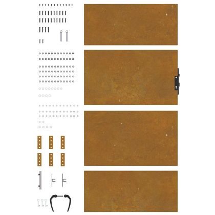 Градинска порта 85x175 см, кортенова стомана
