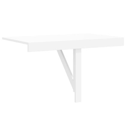 Сгъваема стенна маса, бяла, 100x60 см