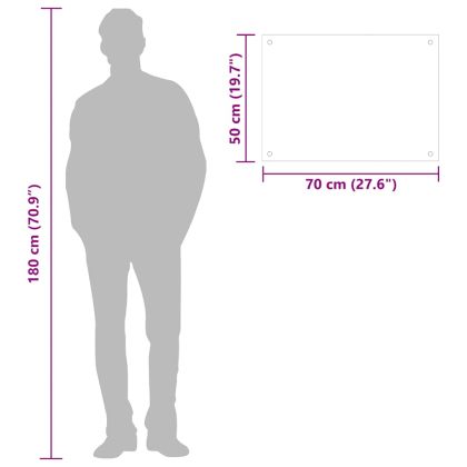 Кухненски гръб, прозрачен, 70x50 см, закалено стъкло