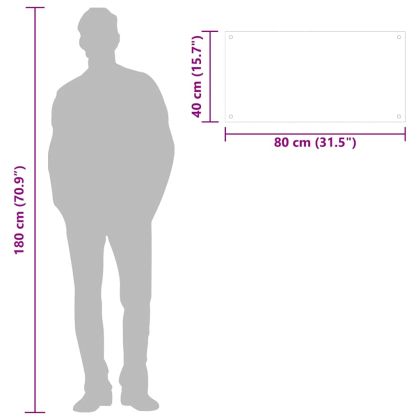 Кухненски гръб, прозрачен, 80x40 см, закалено стъкло