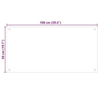 Кухненски гръб, прозрачен, 100x50 см, закалено стъкло