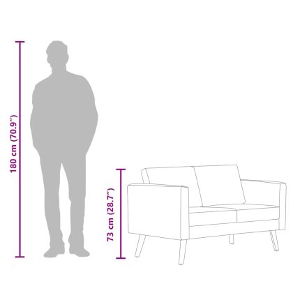 2-местен диван, текстил, черен