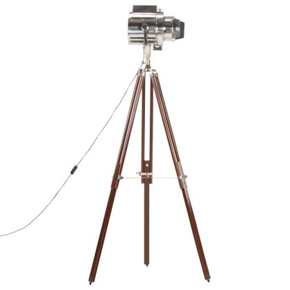 Подова лампа тринога, масивно мангово дърво, 180 см