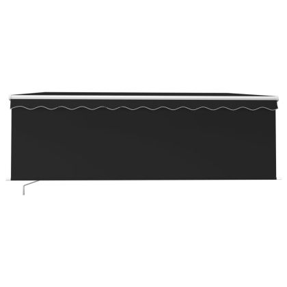 Ръчно прибиращ се сенник с щора, 4,5x3 м, антрацит