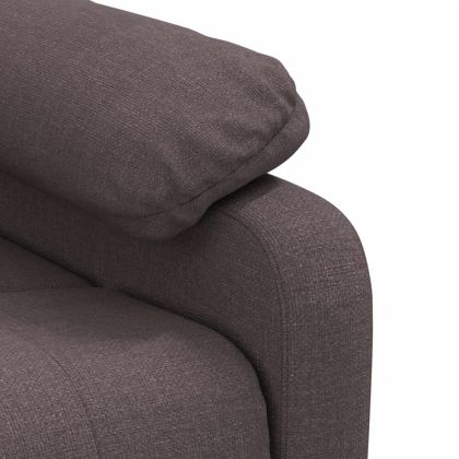 Електрически масажен стол, тъмнокафяв, текстил