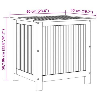 Градинска кутия за съхранение 60x50x58 см акациево дърво масив