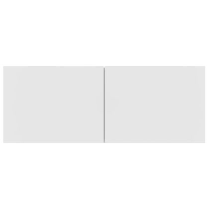 Комплект ТВ шкафове от 8 части инженерно дърво Бял гланц