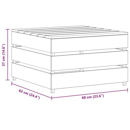Градински маси от палети, 2 бр, импрегниран бор