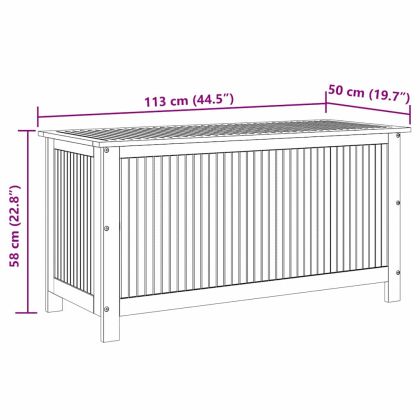 Градинска кутия за съхранение 113x50x58 см акациево дърво масив
