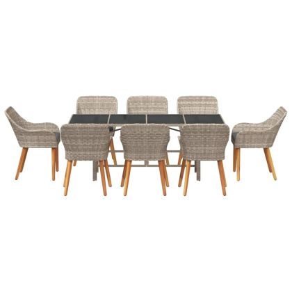 Трапезен комплект 9 pcs Светлосиво