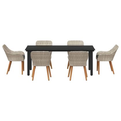 Трапезен комплект Светлосиво Полиратан