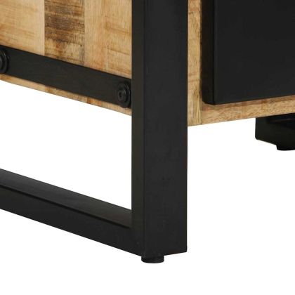 Комплект мебели за баня 4 pcs Кафяво Солидно мангово дърво