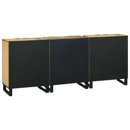 Комплект мебели за баня с чекмедже 3 pcs Кафяво Инженерно дърво