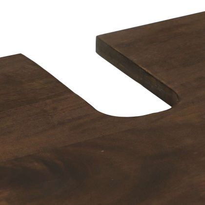 Комплект мебели за баня 2 pcs Орехово кафяво Инженерно дърво