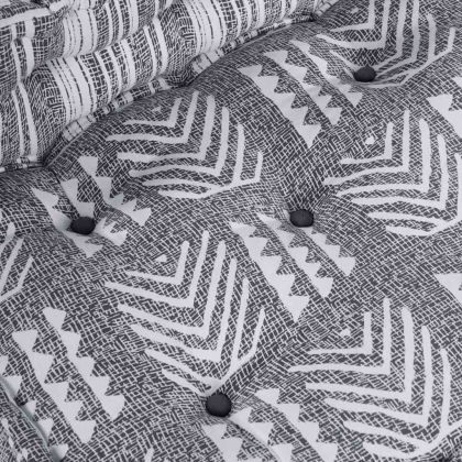 Модулен диван 4 pcs Сив принт текстил