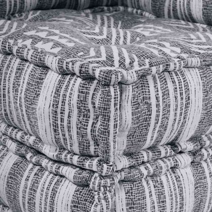 Модулен диван 4 pcs Сив принт текстил