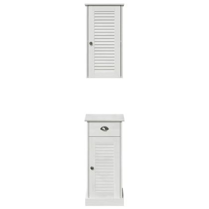 Комплект мебели за баня VIGO 2 pcs Кафяв и бял 37 x 34 x 80 см