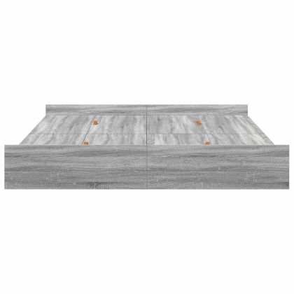 Легло с място за съхранение с таблото Сив Сонома 180 x 200 cm