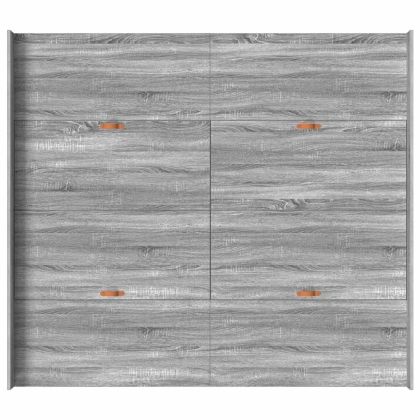 Легло с място за съхранение с таблото Сив Сонома 180 x 200 cm