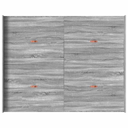 Легло с място за съхранение с таблото Сив Сонома 140 x 200 cm