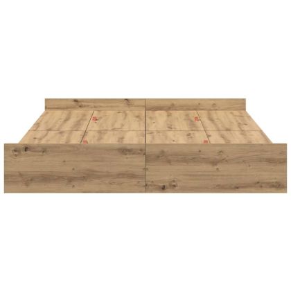 Легло с място за съхранение Дъб 140 x 200 cm Инженерно дърво