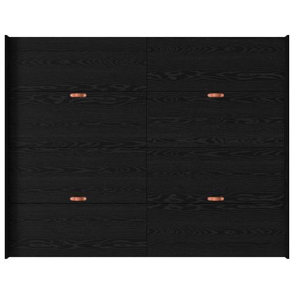 Легло с място за съхранение с таблото Черния дъб 140 x 190 cm