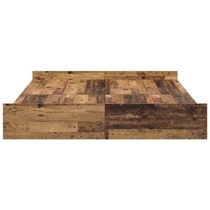 Легло с място за съхранение с таблото Старо дърво 135 x 190 cm