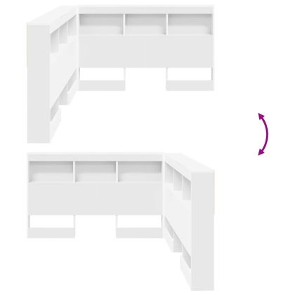 Табла за съхранение с рафт Бяло 120 cm Инженерно дърво