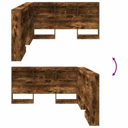 Табла за съхранение с рафт Димян дъб 150 cm Инженерно дърво