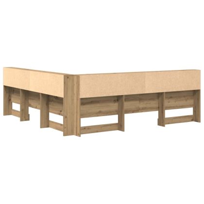 Табла за съхранение с рафт с таблото Дъб 180 cm Инженерно дърво