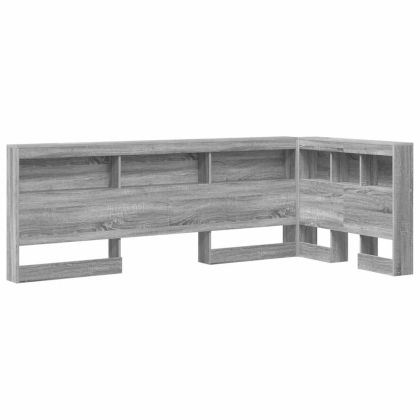 Табла за съхранение с рафт Сив Сонома 90 cm Инженерно дърво