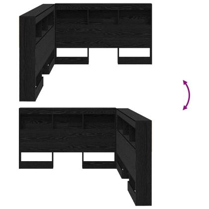 Табла за съхранение с рафт Черния дъб 120 cm Инженерно дърво