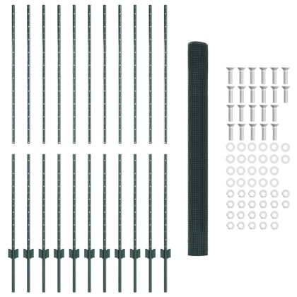 Ограда и колче Зелен 1,5 x 10 см Стомана