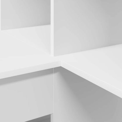 Ъглово бюро Бяло 101,5 x 149,5 x 149,5 см Инженерно дърво