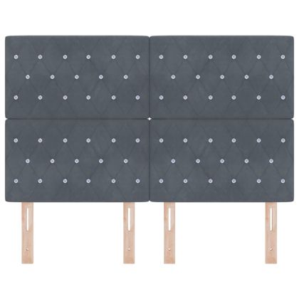 LED глава С LED лентисти светлини Тъмен сив 144 см Полиестер