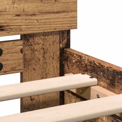 Рамка за легло Старо дърво 203 x 185 x 70 см Инженерно дърво