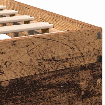 Рамка за легло Старо дърво 203 x 185 x 70 см Инженерно дърво