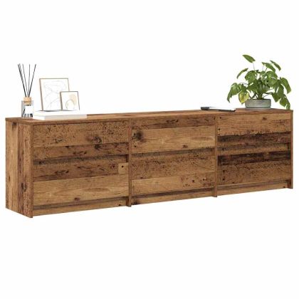 ТВ Единици 2 pcs Старо дърво 180 x 34 x 50 см Инженерно дърво