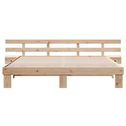 Рамка за легло Кафяво 180 x 200 cm Солидно борово дърво