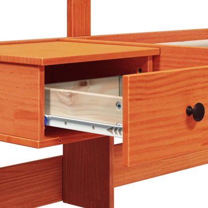 Рамка за легло Кафяво 135 x 190 cm Солидно борово дърво