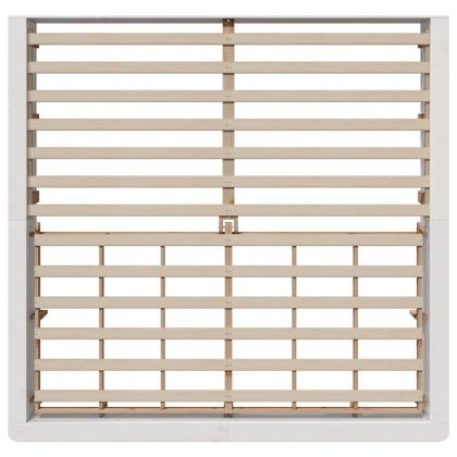 Рамка за легло Бяло 200 x 200 cm Солидно борово дърво