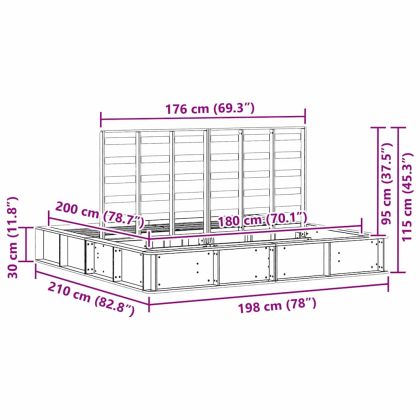 Рамка за легло Кафяво 180 x 200 cm Солидно борово дърво