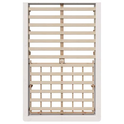 Рамка за легло Бяло 120 x 200 cm Солидно борово дърво