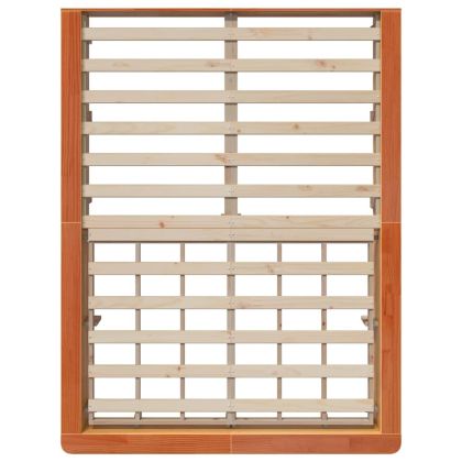 Рамка за легло Кафяво с восъчно покритие 135 x 190 cm