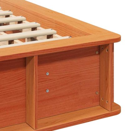 Рамка за легло Кафяво с восъчно покритие 120 x 190 cm