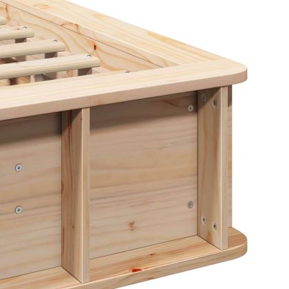 Рамка за легло Кафяво 100 x 200 cm Солидно борово дърво