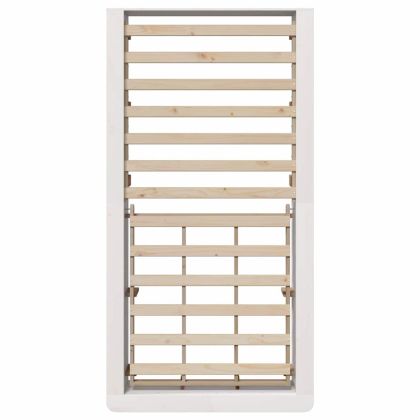 Рамка за легло Бяло 100 x 200 cm Солидно борово дърво