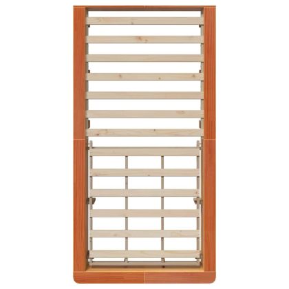 Рамка за легло Кафяво с восъчно покритие 90 x 200 cm