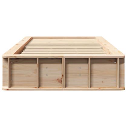 Рамка за легло Кафяво 90 x 190 cm Солидно борово дърво