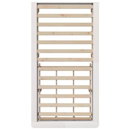 Рамка за легло Бяло 210 x 118 x 30 см Солидно борово дърво